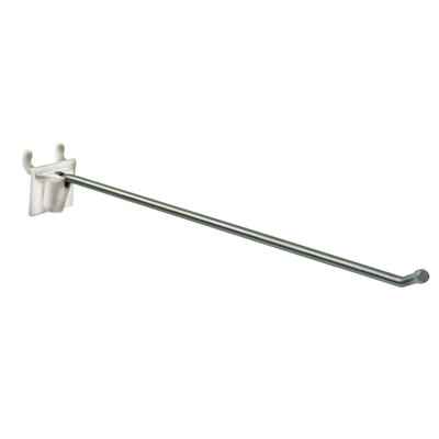 2-Piece 12" Metal Wire Hook Plastic Detachable Back: 0.187" Diameter, 50-Pack