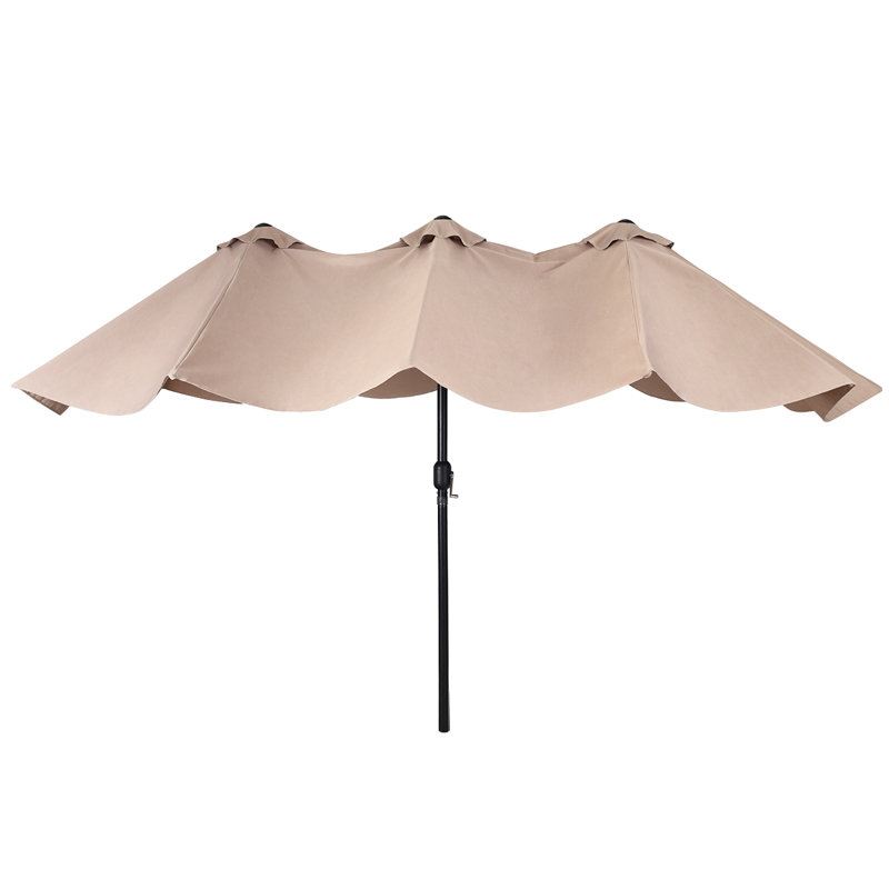 Parasol de marché rectangulaire 15 pi Sermin, Beige