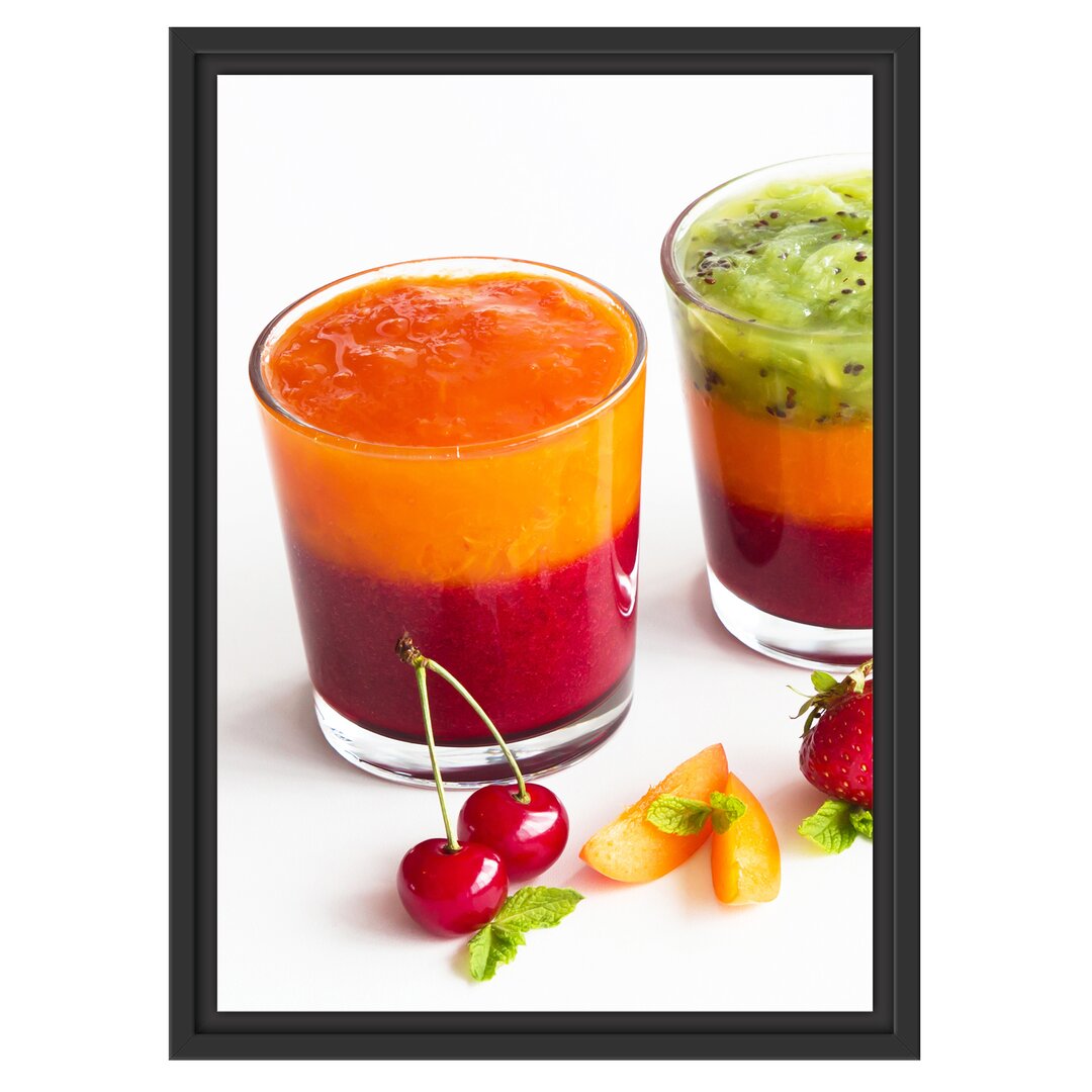 Gerahmtes Wandbild Gesunde Fruchtsmoothies