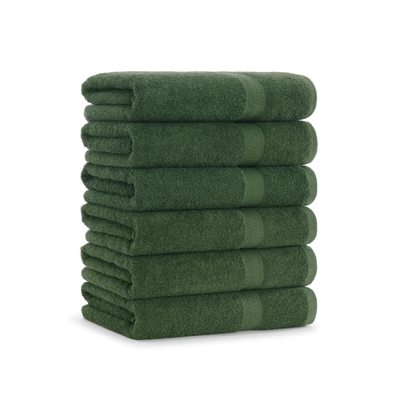 Breit Bath Towel 25x52 (6/Pack), Green