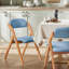 Axinia Solid Wood Padded Stackable Folding Chair Folding Chair