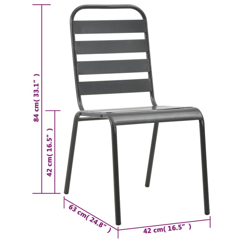 Coeburn Square Long Bistro Set, 59" L x 35.4" W x 28.3" H, 6