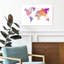 Art mural contemporain coloré carte du monde aquarelle-129418587