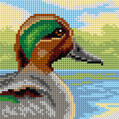 Toile Gobelin pour demi-point sans fil, motif Canard laqué 3512D