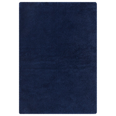 Modern Shaggy Rug Soft Fluffy Navy Carpet Non Slip Large Small Area Rug For Living Room Bedroom Hallway Floor Mat