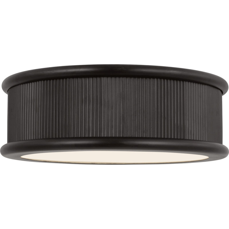 Ritz Flush Mount, 6" H x 18" W x 18" D, Aged Iron