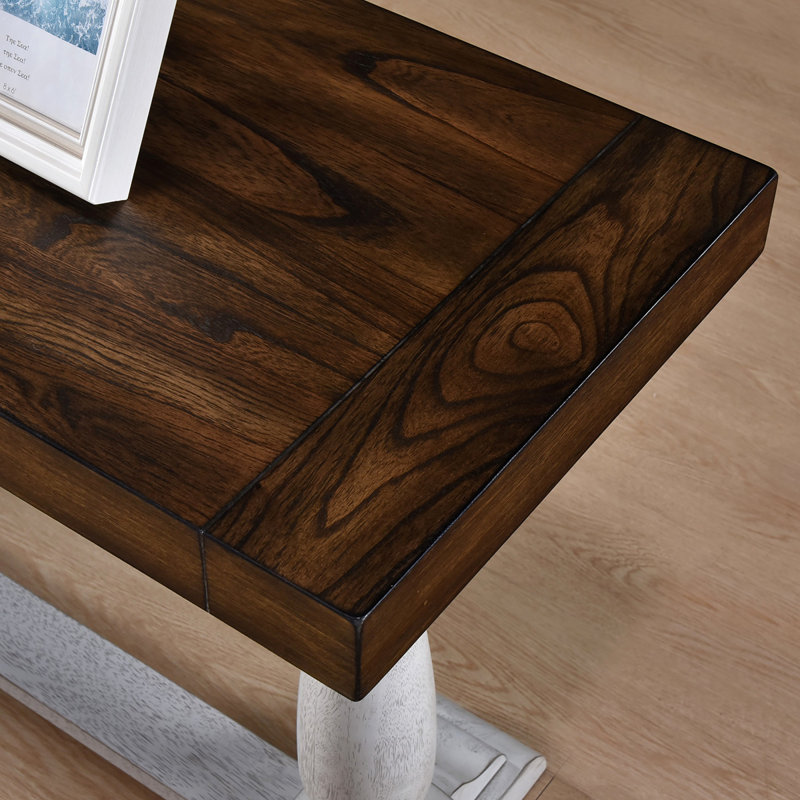 Table de canapé de 30 pouces avec console à piédestal et pieds d'entrée pour salon