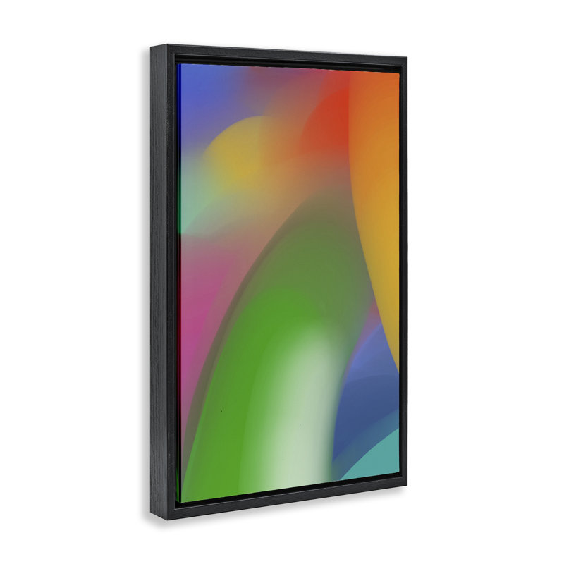 Cadre flottant The Painter's Dawn Spectrum, design par Atelier Posters, Cadre flottant noir de jais, H 25 po x l 17 po
