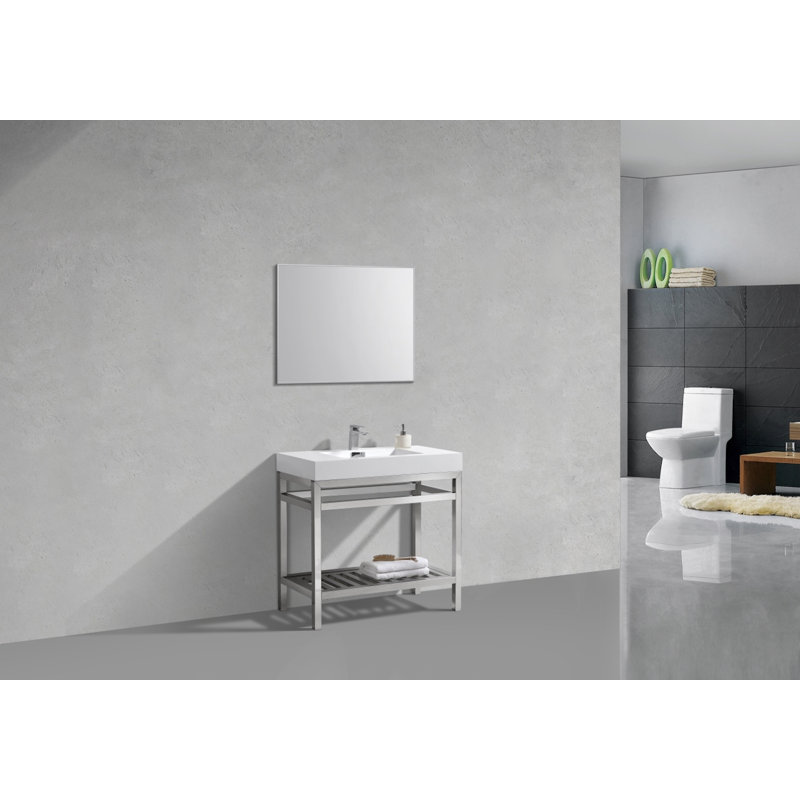 Ensemble de meuble-lavabo simple 36 po Halesowen, Chrome