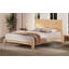Lit plateforme Mid-Century moderne en bois de bambou de 12 pouces avec support en lattes de bois-947166304-947166311