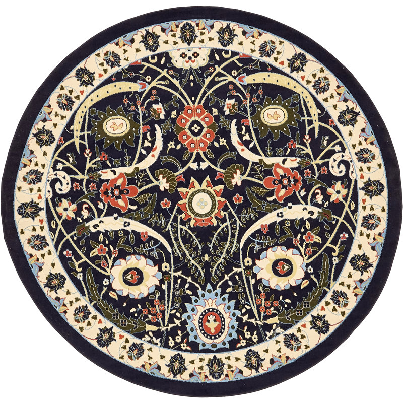 Britannia Floral Indoor Rug, Round 7'10"
