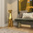 The Novogratz Gold Polyresin Dog Cubist Decorative Sculpture, 9" x 11" x 30"-1736474251