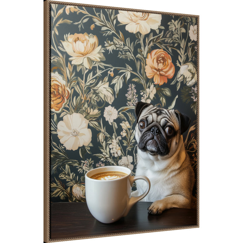 Reproduction d'art sur toile encadrée The Latte, H 42 po x l 32 po