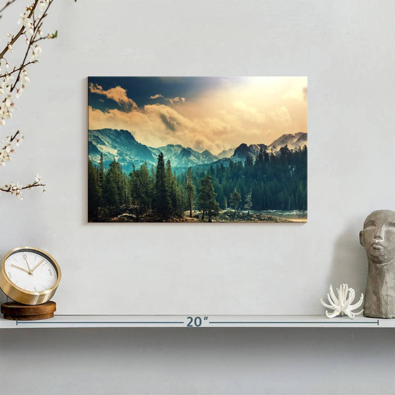 Sierra Nevada Mountainscape sur impression sur toile, H 8 po x l 12 po x P 1 po
