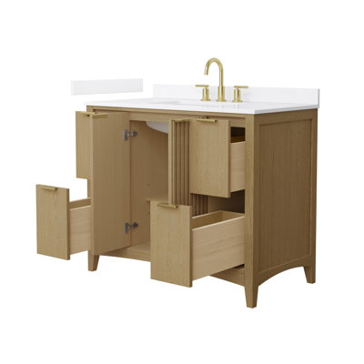 Meuble-lavabo simple avec plateau en quartz Palmilla