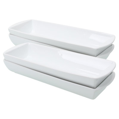 4-Piece, Amar Serving Bowl Set, White