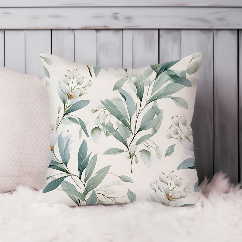 Botanical Eucalyptus Leaves Leaf Pattern III, 20"H x 20"W