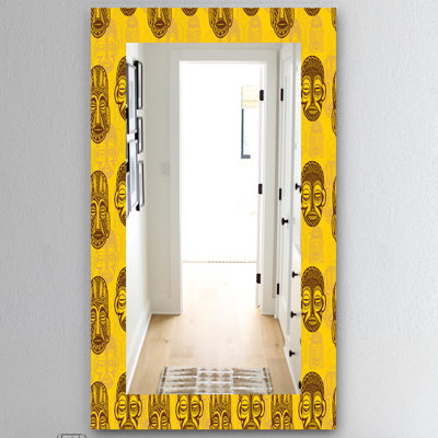 Miroir mural traditionnel tribal masks