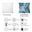 Turquoise et mauve, luxe, abstrait, fluide, art V - coussin décoratif moderne-1466318567