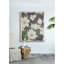 Reproduction d'art murale 48 "x 60" Blooms pour la maison - salon, salle à manger, chambre à coucher, décor de couloir, fleurs blanches, fond gris, grande œuvre d'art