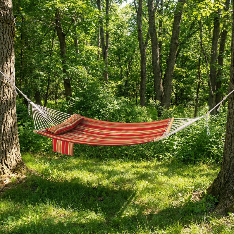 Double Classic Hammock, Red Stripes