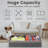 Large Dog Toy Storage Bin With Handle, Foldable Dog Toy Box For Living Room  Dog Toy Basket For Dog Toys, Clothes, Basket Organizers And Storage With Hard Board, Anti-Slip For Pet Toys
