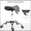 Tabouret ergonomique à roulettes en cuir polyuréthane
