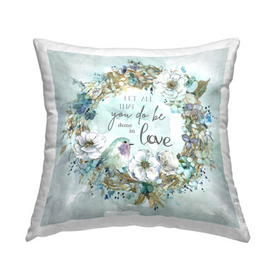 Polyester Throw Square Pillow Cover & Insert