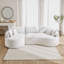 Canapé modulaire incurvé Boneless de 124,5 po, grand canapé en forme de L, aucun assemblage requis et livraison en boîte, facile à nettoyer, comprend 4 coussins, design moderne-626772685