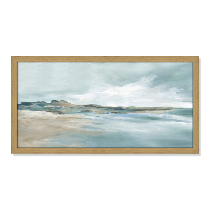 Imprimé Sandpoint par Carol Robinson, H 13 po x l 25 po x P 0,75 po, Reproduction encadrée sans passe-partout, Naturel