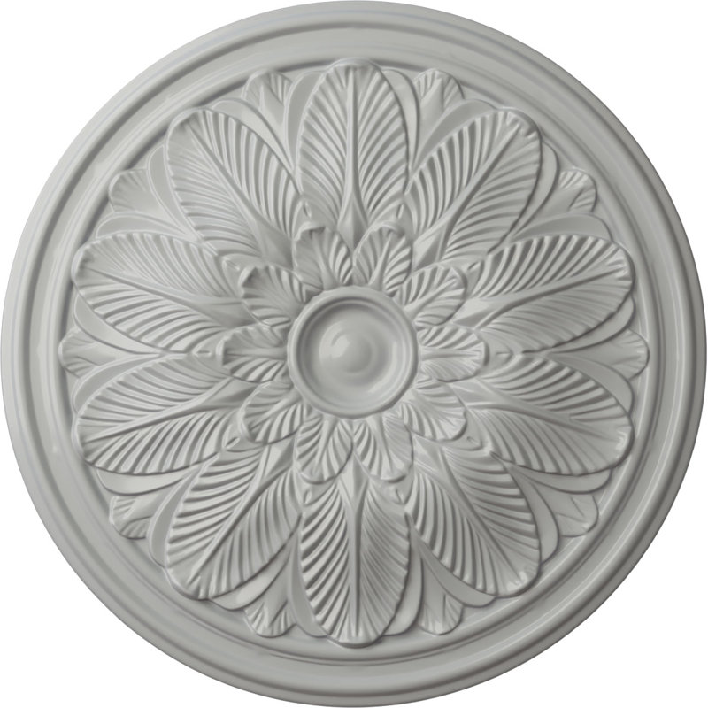 Médaillon de plafond Endurathane Cornelia, diamètre extérieur de 22 1/2 po x P 1 1/2 po (convient aux auvents jusqu'à 4 po), finition platine peinte à la main