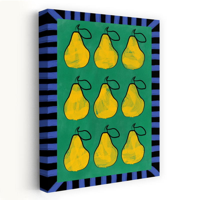 Art contemporain abstrait et audacieux, fruit coloré, H 24 po x l 16 po