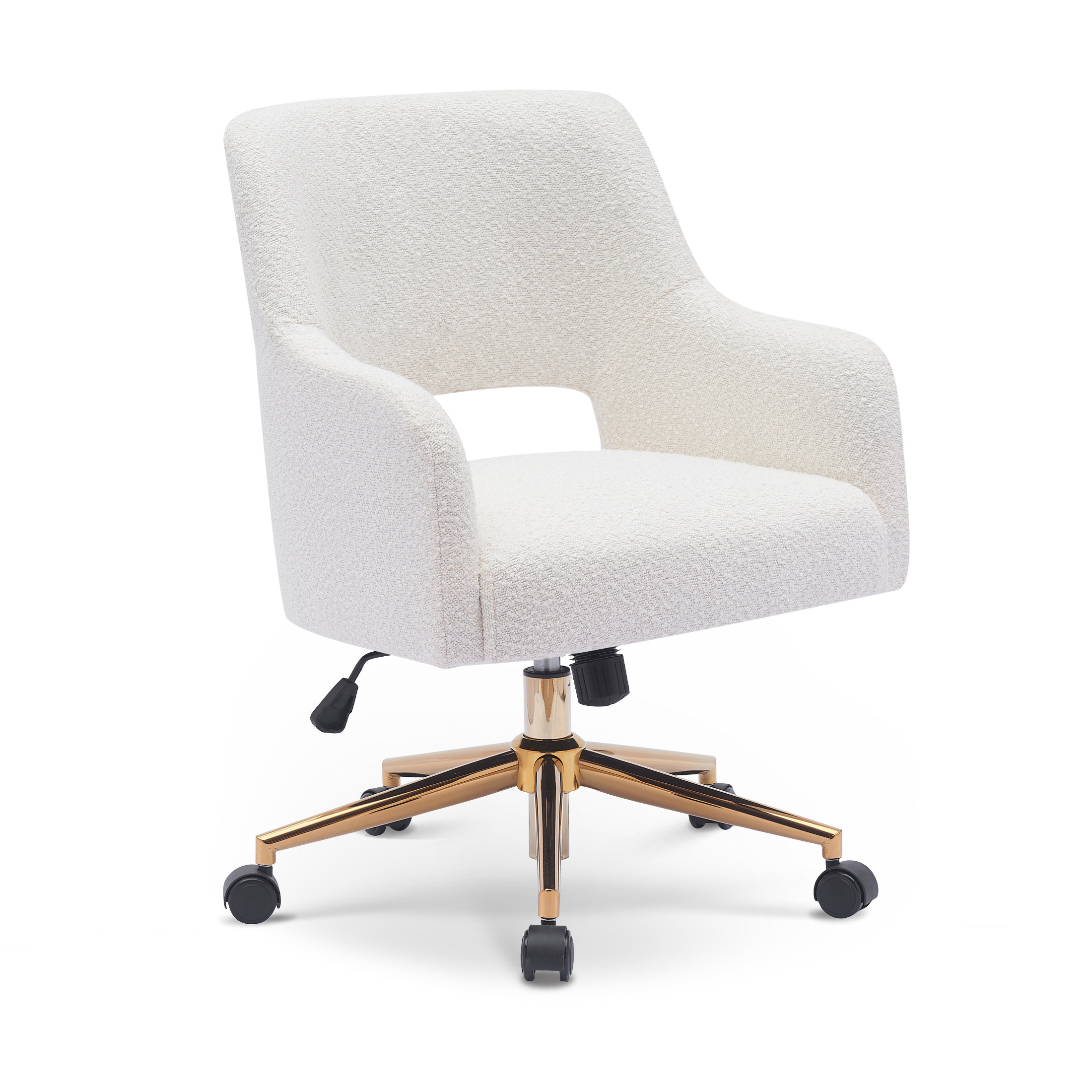 White rolling office discount chair