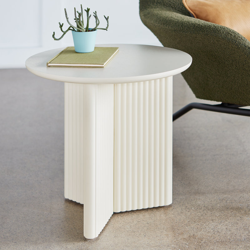 Table de bout ronde Odeon, Perle