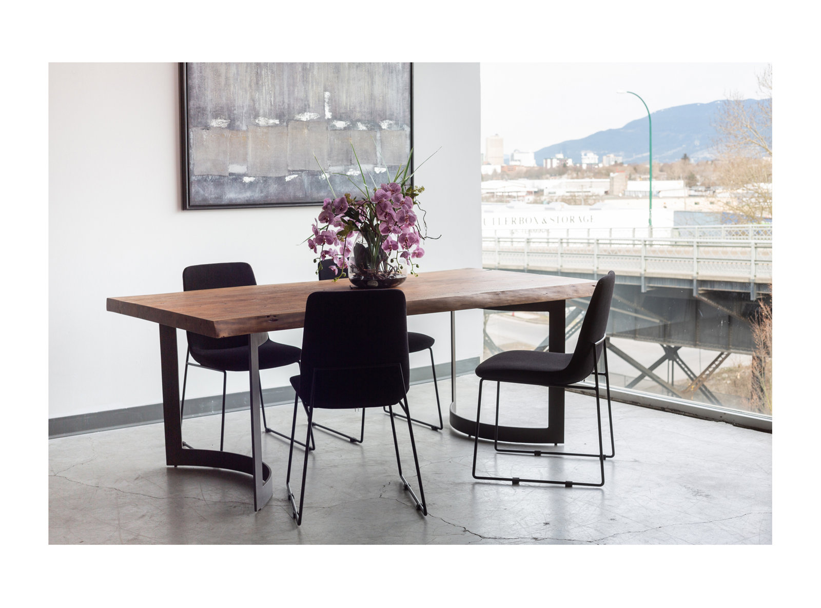 Burnell Acacia Dining Table, 78" L x 40" W, Brown