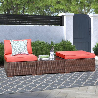 Outdoor Seating Groups With Cushions And Ottoman