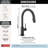 Trinsic Touchless Kitchen Faucet with Touch Technology, Matte Black Kitchen Sink Faucet with Pull Down Sprayer, Single Hole, Matte Black-95125882