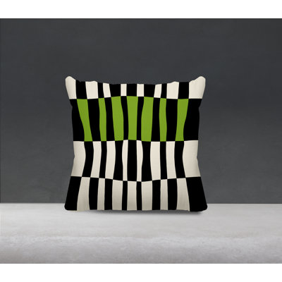 Bianca Checkered Outdoor Reversible Throw Pillow