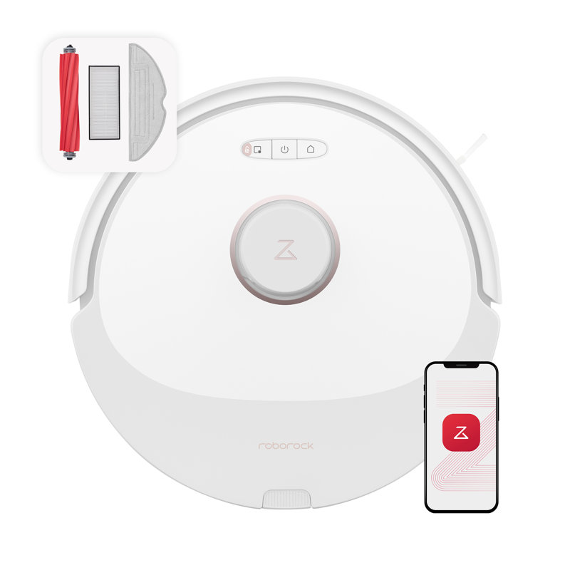 Roborock Q8 Max Robot Vacuum and Mop Cleaner, 5500Pa Suction, Lidar Navigation, Obstacle Avoidance, White