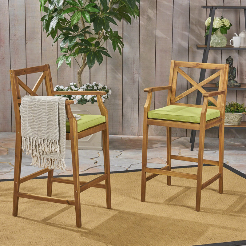 Tabourets d'extérieur, ensemble de 2, Vert