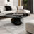 Modern simple round marble coffee table-104349803