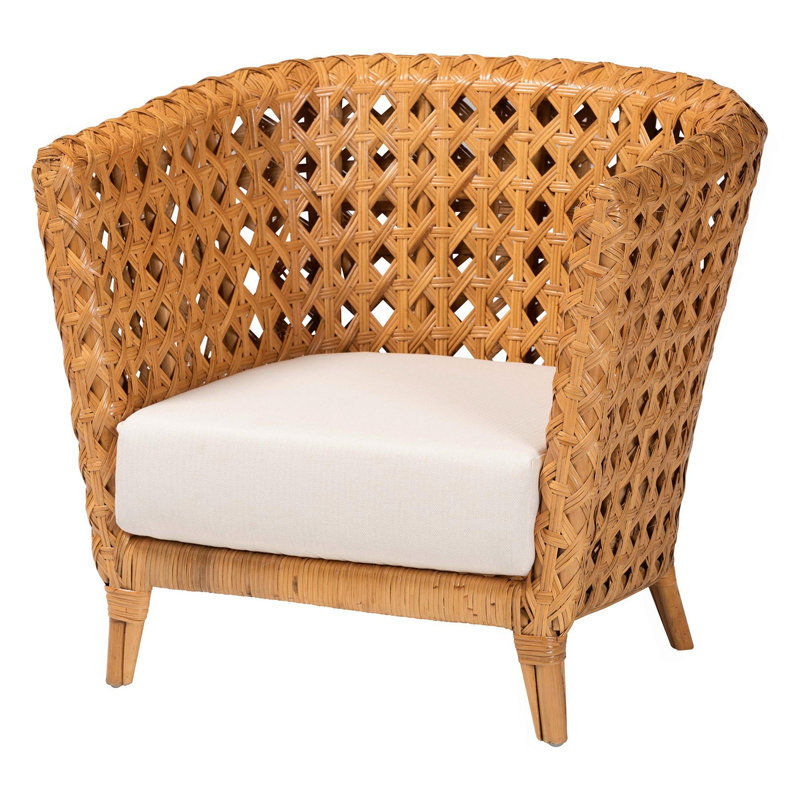 Fauteuil d'appoint bohémien clair miel Ratan