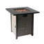 Table de foyer d'extérieur en polyrésine au propane avec couvercle H 24,41 po x l 27,95 po
