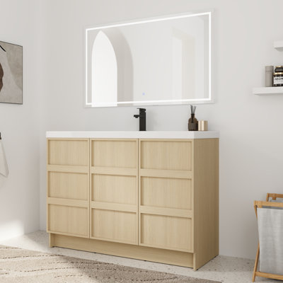 Ensemble de meuble-lavabo simple autoportant 48 po avec résine