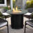 Sleek Propane Gas Fire Pit Table, 50000 BTU Round Steel for Outdoor Patio Deck Garden - Black-632748809
