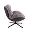 Fauteuil de bureau, chaise d'appoint, chaise d'appoint moderne avec base en similicuir et métal noir, gris clair-953779451