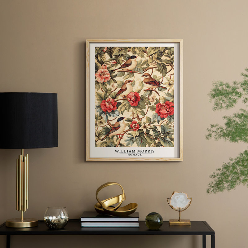 WM MORRIS Series CX Framed Print - Solid Wood, Natural, 30" H x 24" W