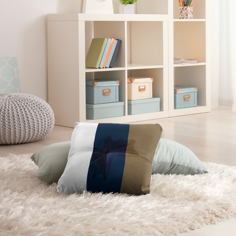  Coussin de sol touffeté, 30 po x 30 po, Bleu