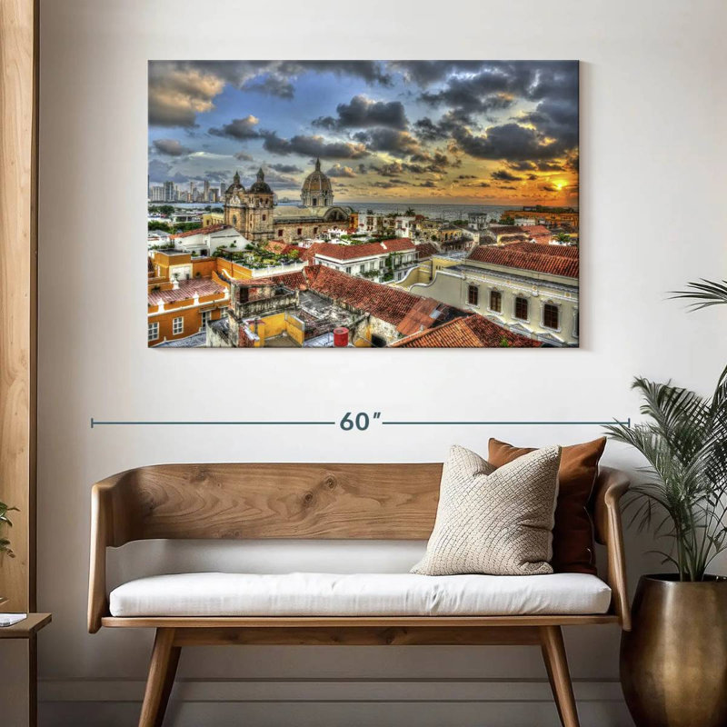 Sireci Cartagena At Sunset, 32" H x 48" W