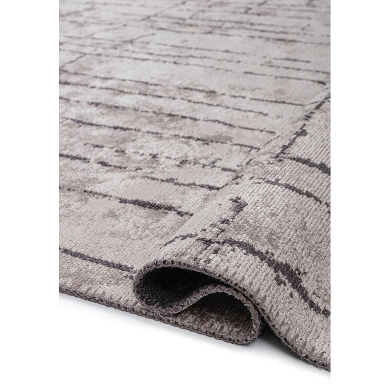 Amiliano Rectangle Abstract Cotton and Viscose Indoor / Outdoor Area Rug, Rectangle 240 x 340cm